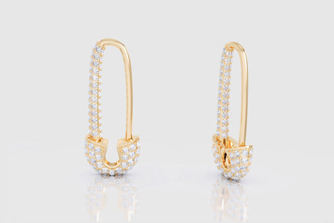 Pin Diamond Earrings - elbeu