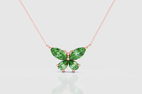 Butterfly Emerald Necklace - elbeu