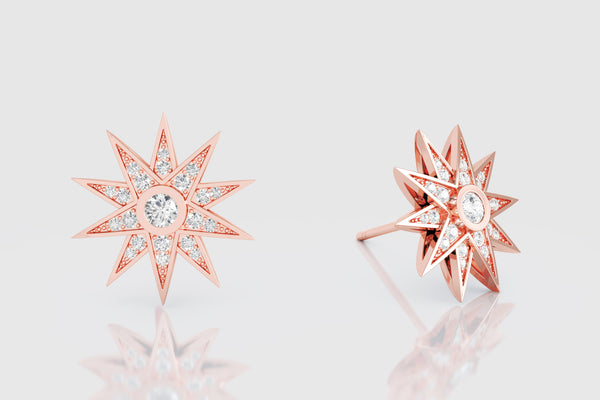 Star Diamond Earrings - elbeu