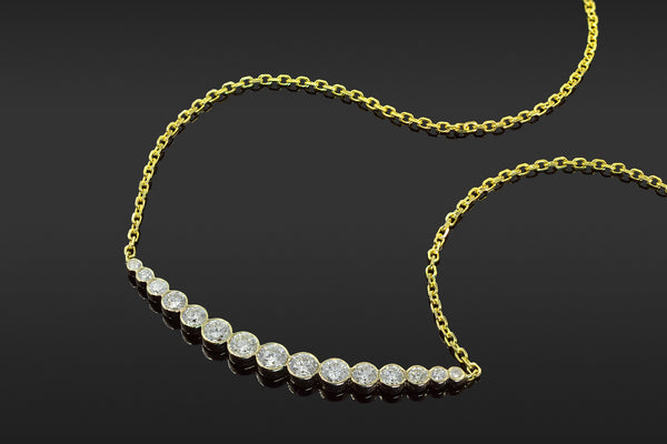 Half Moon Diamond Necklace - elbeu
