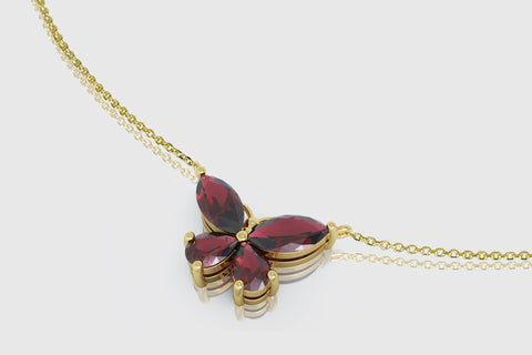 Butterfly Ruby Necklace - elbeu