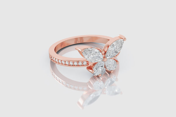Butterfly Diamond Ring - elbeu