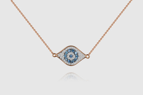 Evil Eye Diamond Necklace - elbeu