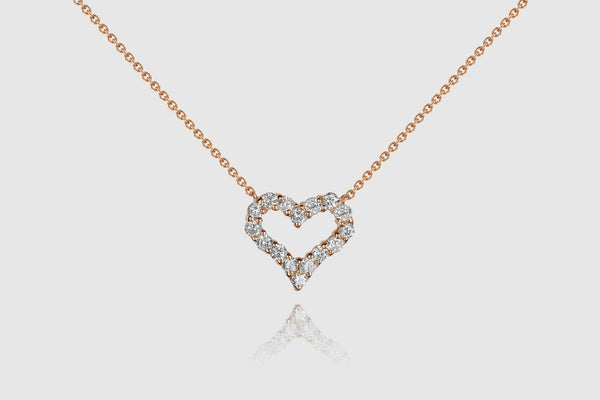 Heart Diamond Necklace - elbeu