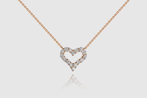 Heart Diamond Necklace - elbeu