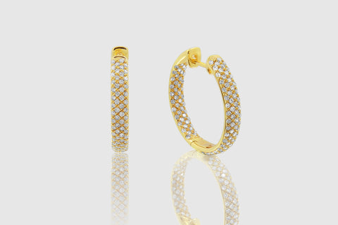 Hoops Diamond Earrings - elbeu