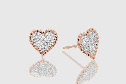 Heart Diamond Earrings - elbeu