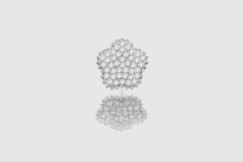 Flower Diamond Stud Earrings - elbeu