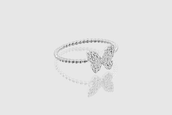 Butterfly Diamond Pave Ring - elbeu