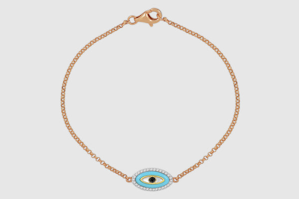 Evil Eye Diamond Bracelet - elbeu