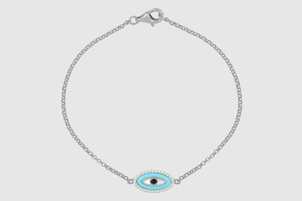 Evil Eye Diamond Bracelet - elbeu