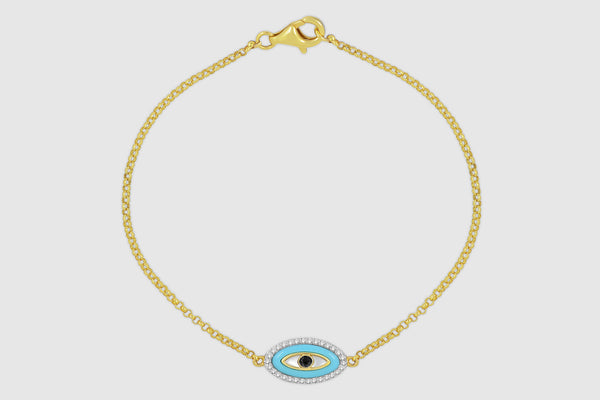 Evil Eye Diamond Bracelet - elbeu