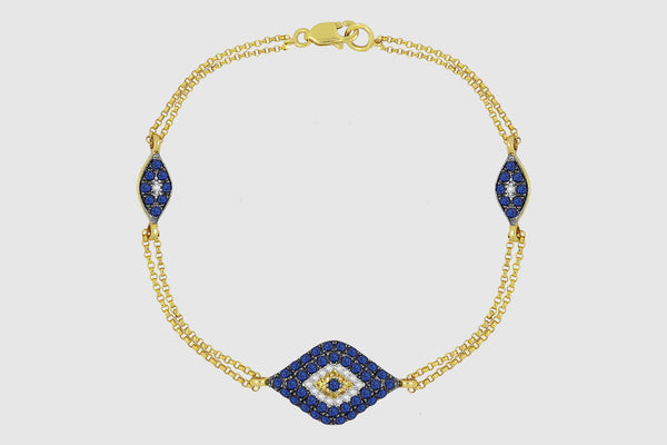 Evil Eye Diamond Bracelet - elbeu