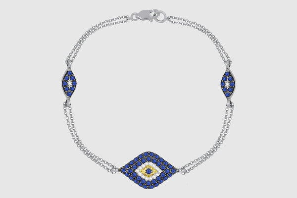 Evil Eye Diamond Bracelet - elbeu