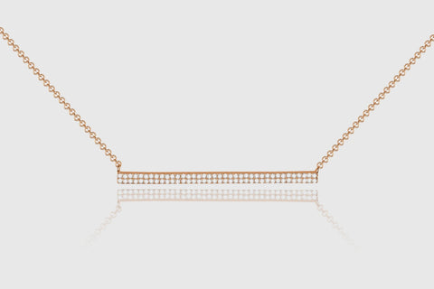 Long Bar Diamond Necklace - elbeu