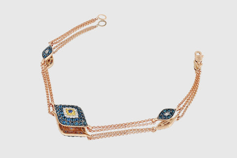 Evil Eye Diamond Bracelet - elbeu