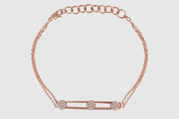 Movable Leaf Diamond Bracelet - elbeu