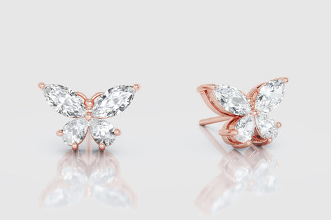 Butterfly Diamond Earrings - elbeu