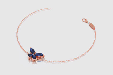 Butterfly Blue Sapphire Bracelet - elbeu