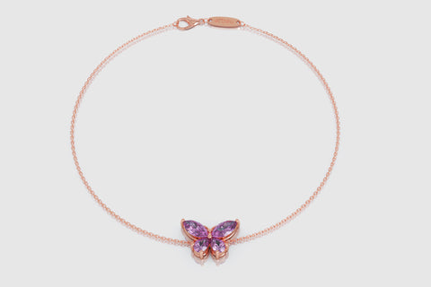Butterfly Pink Sapphire Bracelet - elbeu